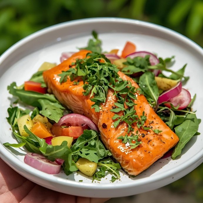 Wild Salmon and Arugula Salad