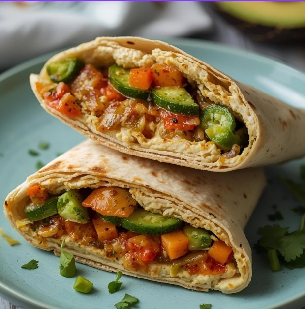 Hummus and Veggie Pita Pocket